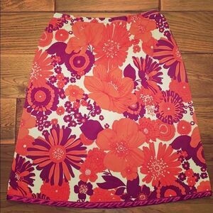 Vintage retro print skirt. 2P